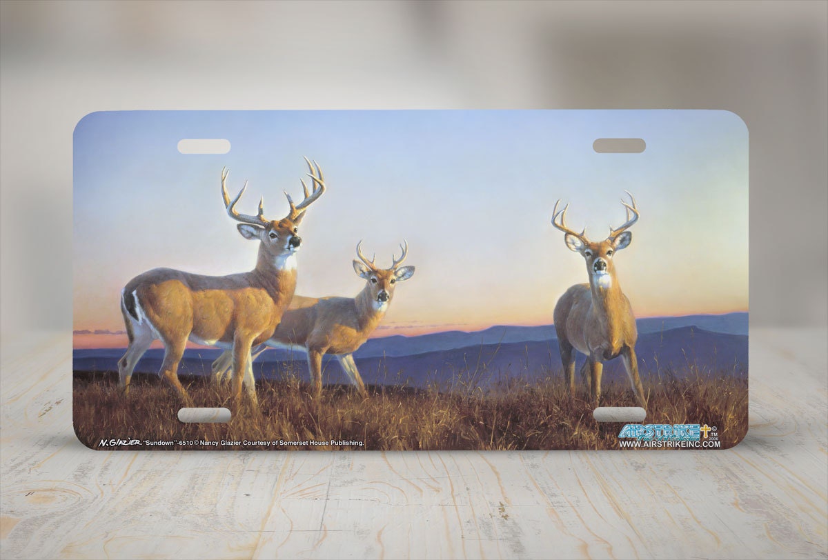 Deer Hunting License Plate Deer Hunter Car Tag Deer Hunting