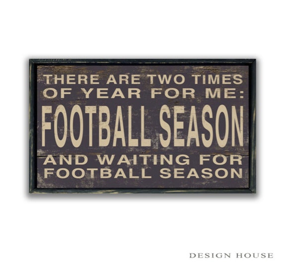 Wooden Football sign Handmade signs football decor football