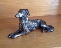 vintage cast metal dog figurine