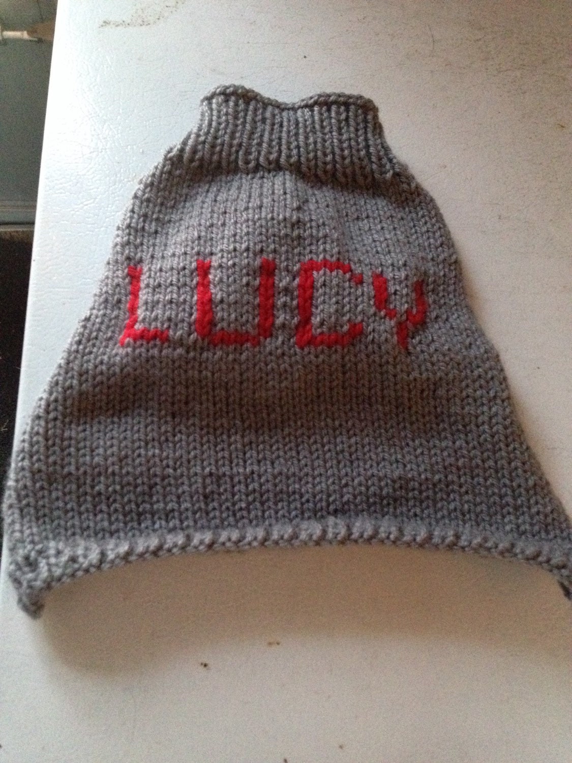 Dog Sweater with Pet's name on it by DogSweatersbyMaggs on Etsy