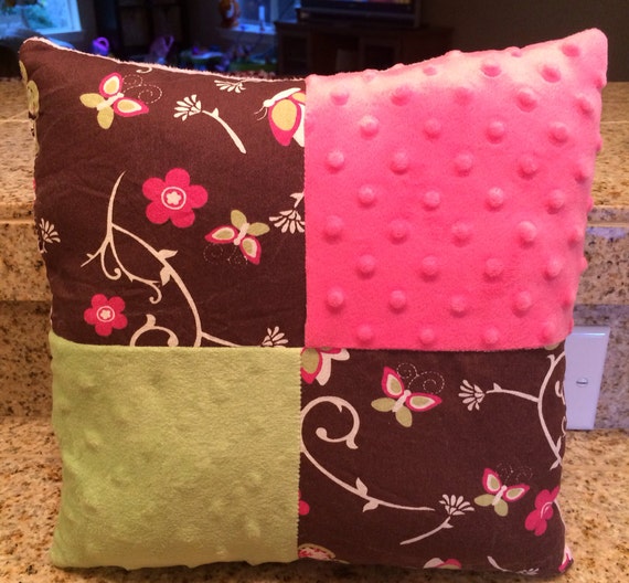 Cocalo TaffyNursery Pillow pink and green by Hipbabydecor on Etsy