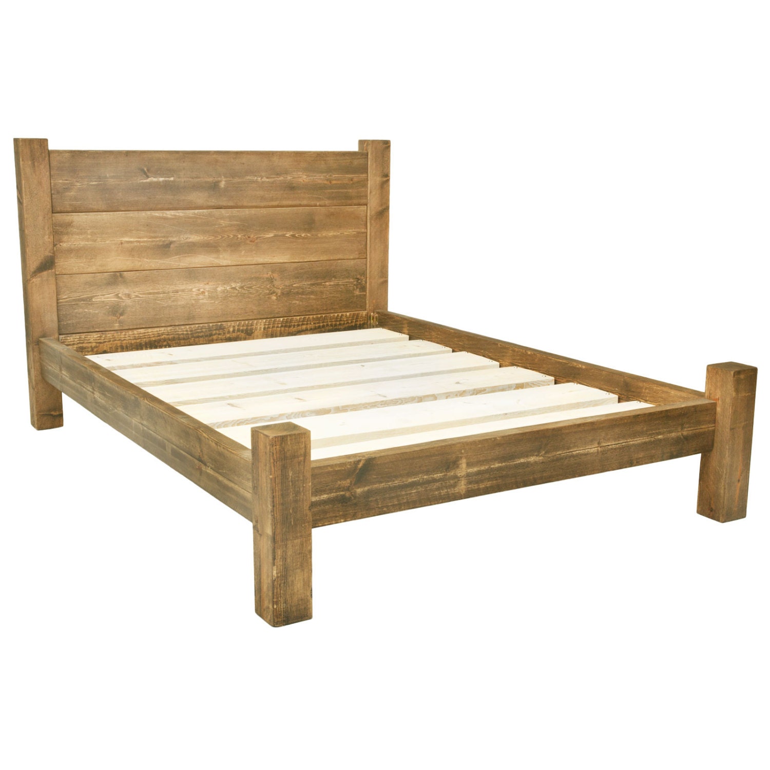 Solid Wooden Chunky Bed Frame in a Choice by ...