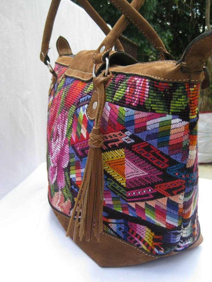 Beautiful tote bag made from vintage Guatemalan
