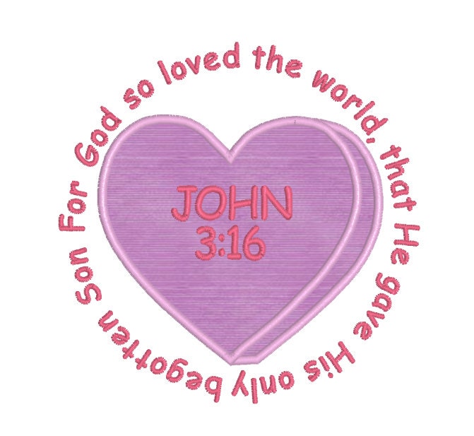 BUY 2 GET 1 FREE Christian Valentine's Day Applique