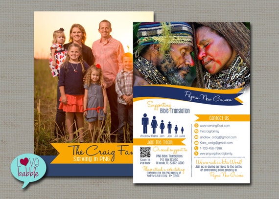 Missionary Prayer card Church mission Support by lovebabble