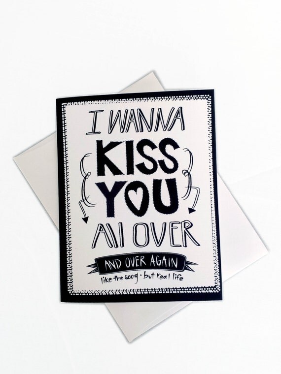 PRINTABLE I Wanna Kiss You All Over Card - INSTANT DOWNLOAD for ...