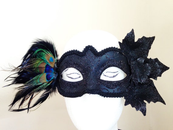 Peacock Feather Mask For Halloween Or Masquerade By HigginsCreek