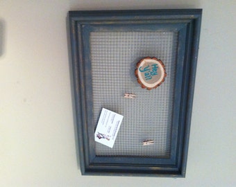 Magnetic Wire Memo board in Recycled Frame