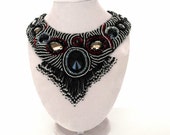Collar necklace, Beaded necklace, Handmade necklace,Free Shipping