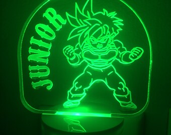 Personalized Laser Engraved DRAGON BALL Z multi-color led Night Light