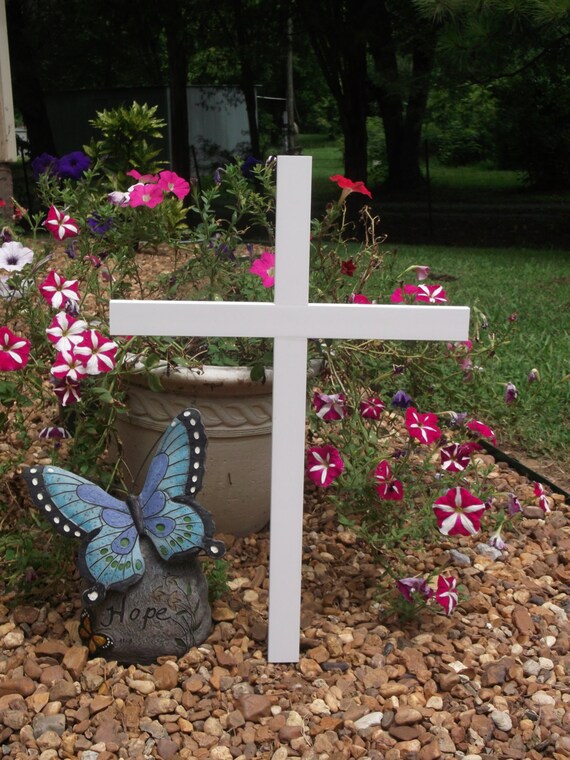 Spring Garden Outdoor Cross Flower Bed by WhiteCrossMinistries
