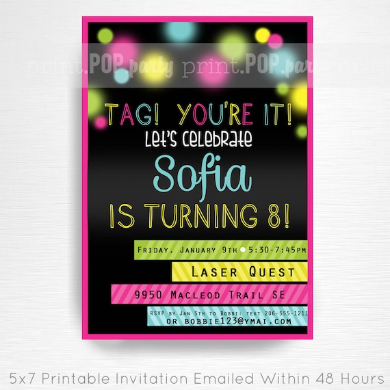 Printable Laser Tag Invitations 8