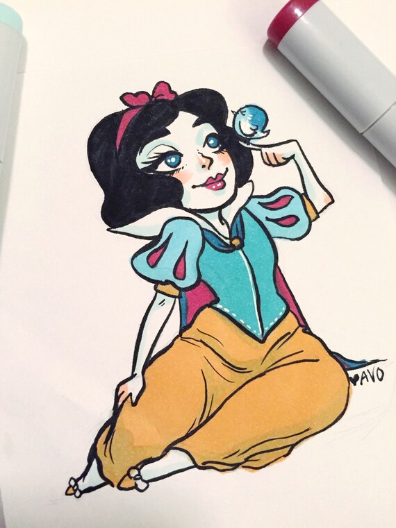 Snow White Kawaii Drawing