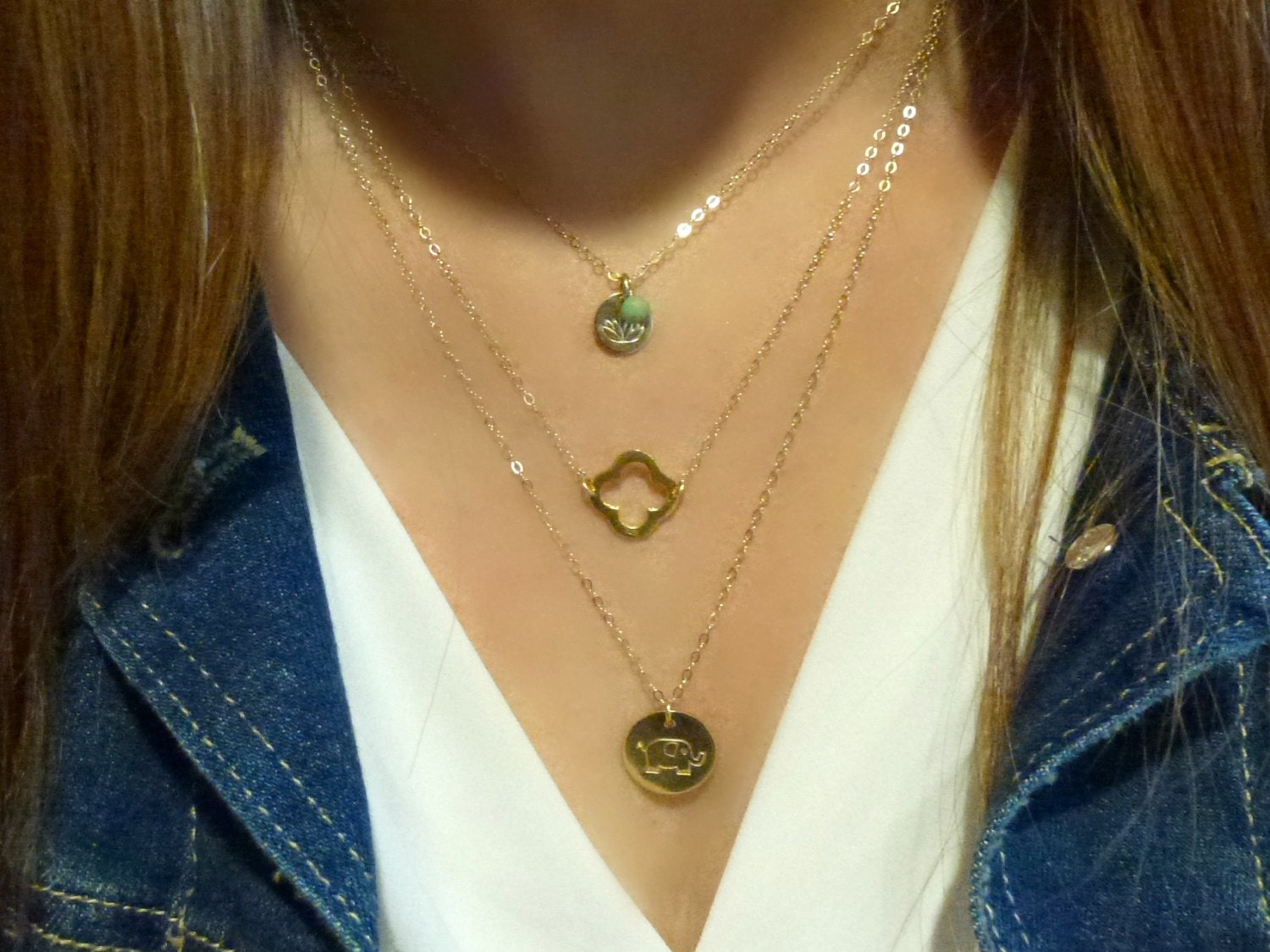 Layered Necklace set Dainty Gold Layering by LayeringLove on Etsy