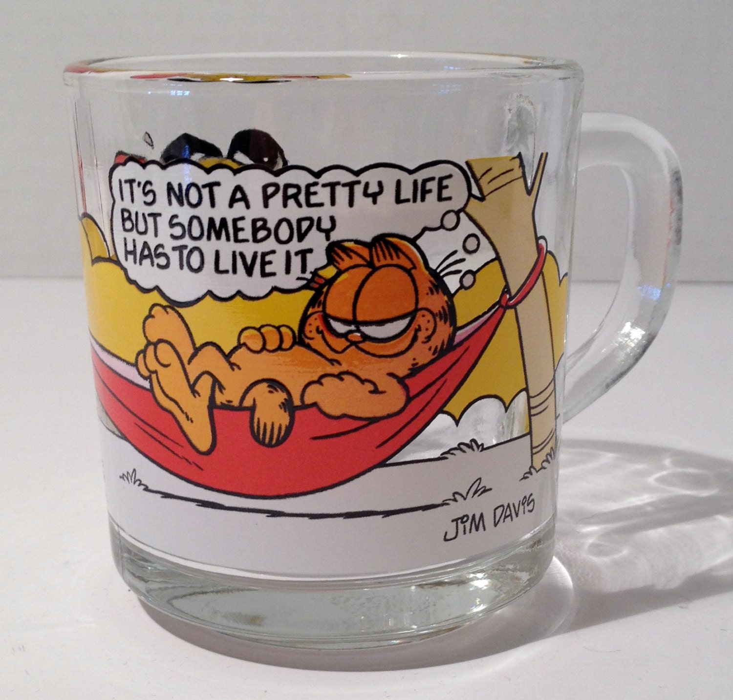 1978 McDonalds Garfield & Odie Glass Coffee Mug