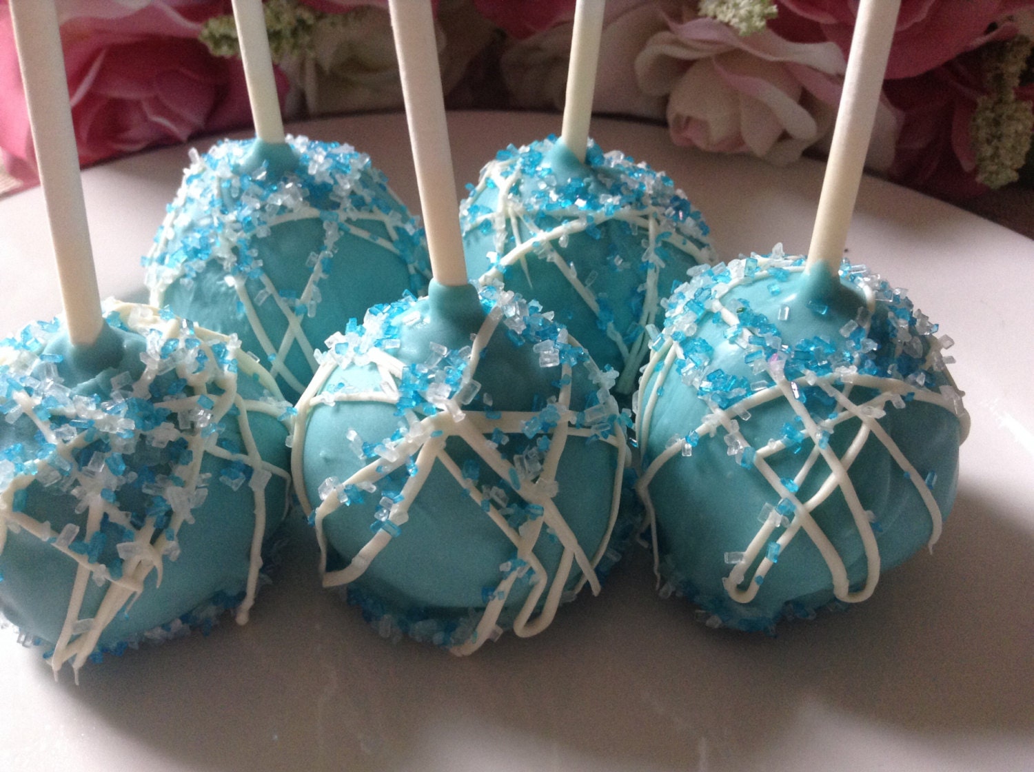 Blue Cake Pops Baby Shower Favors Baby Shower Cake Pops Blue
