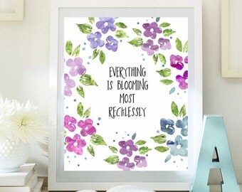 Digital print Dorm wall art Inspirational art Teen Room Decor Motivational Art nursery decor flower quote wall art decor 50-53