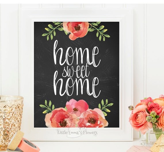 items similar to home sweet home print entrance wall art welcome print