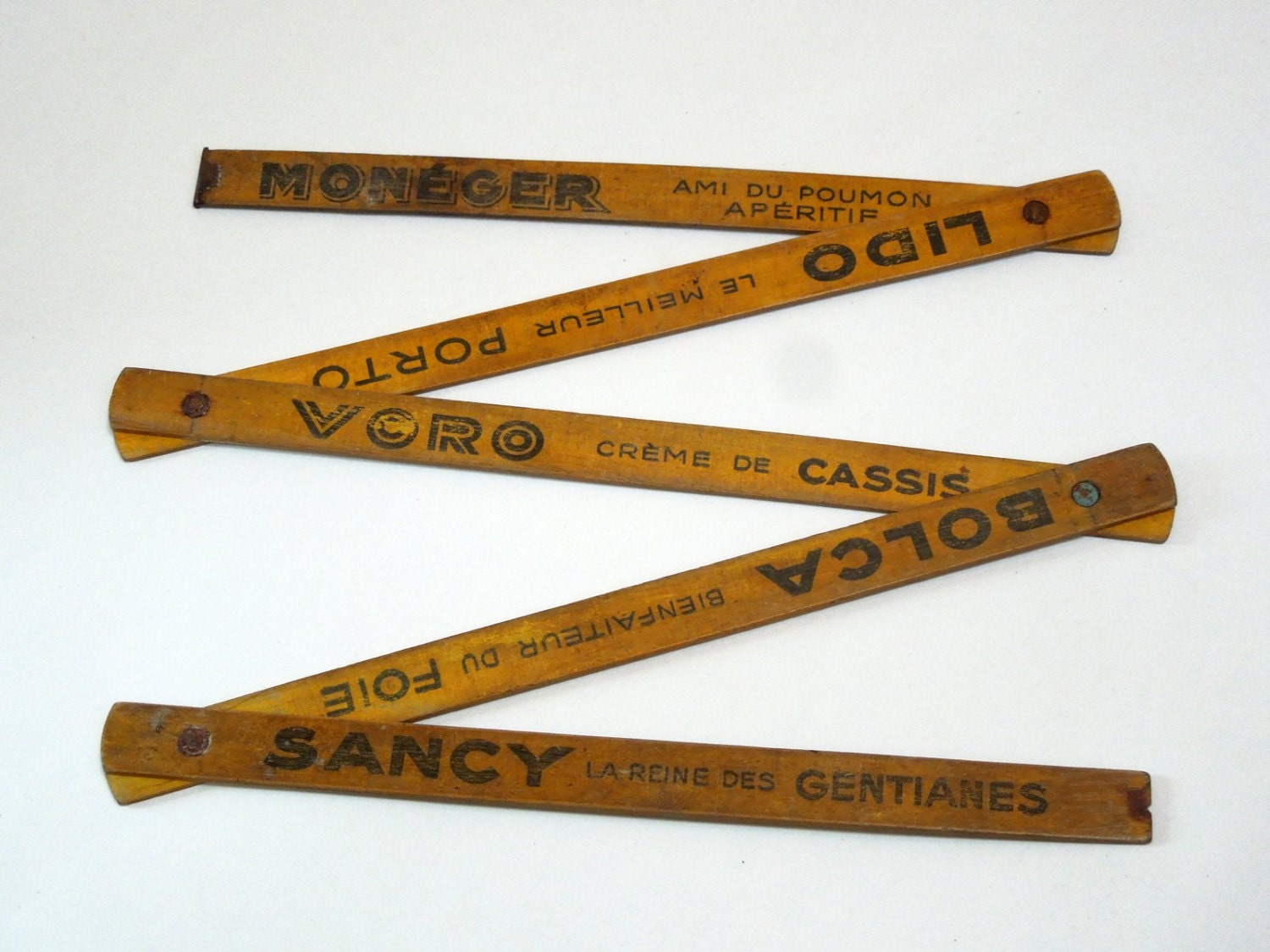 Folding Measure Ruler Bar decoration French vintage