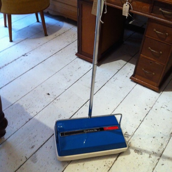 Retro Original Working Blue Ewbank Carpet Sweeper by AbodeClifton