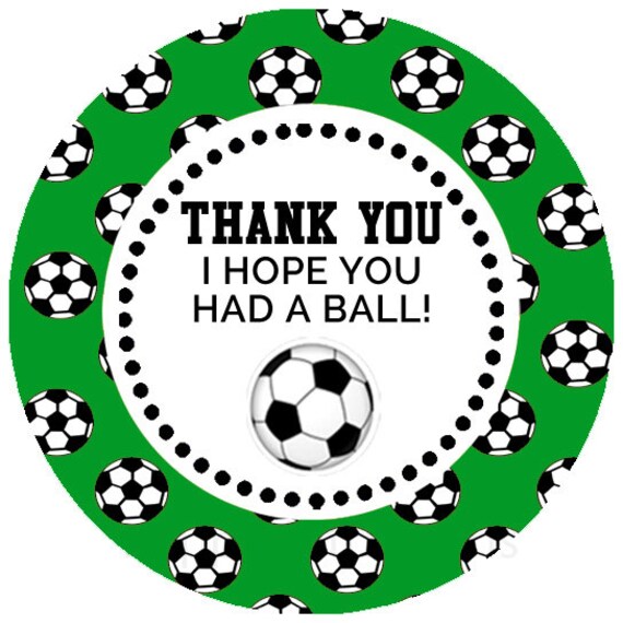 Printable Soccer Party Favor Tags Stickers