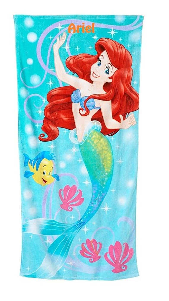 Disney Ariel My Little Mermaid Beach Towel By Cacbaskets On Etsy 