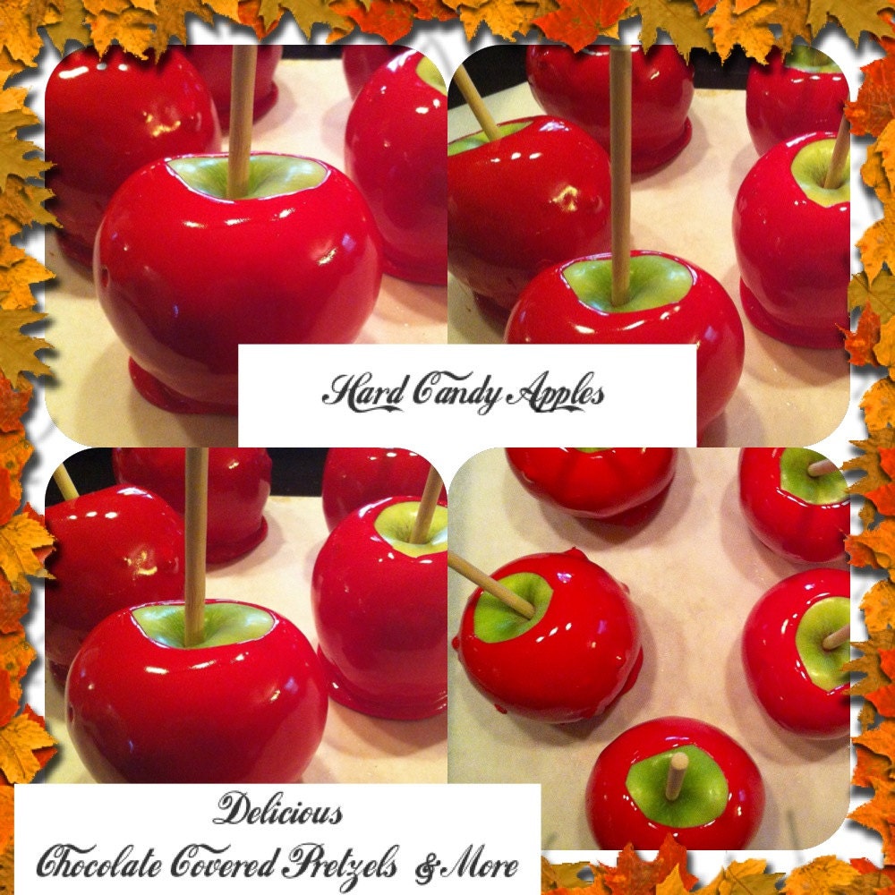 12 Hard Candy Apples Red Candy Apples Candy Apple by DELICIOUS14