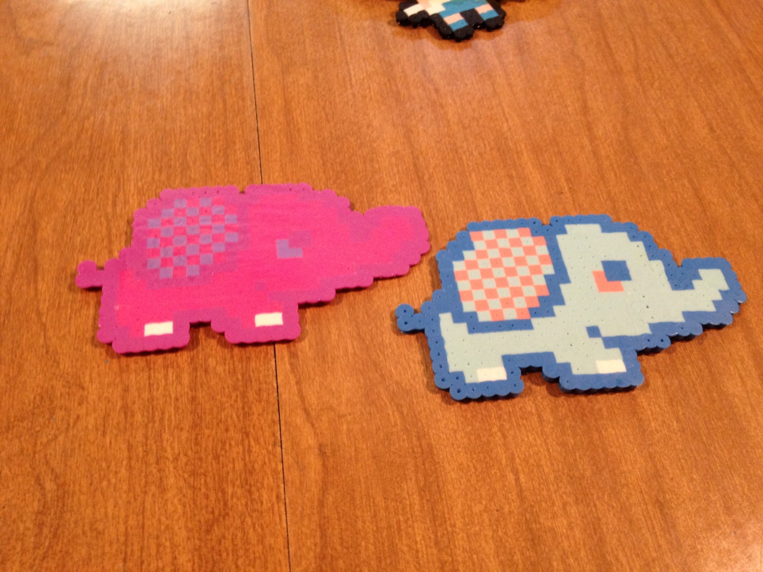 Custom Elephant perler bead art by PixelCraftsRI on Etsy