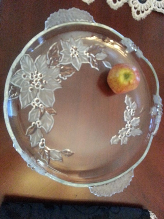 SALE Lead Crystal Serving Platter German Display for