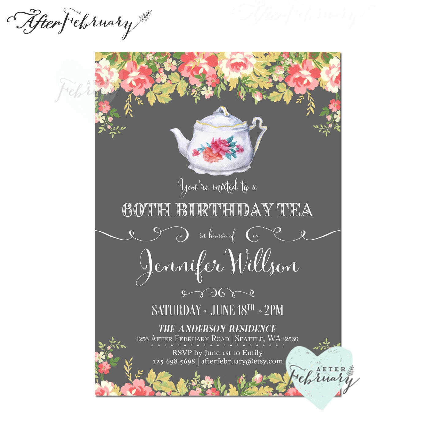 Adult Tea Party Invitations 8