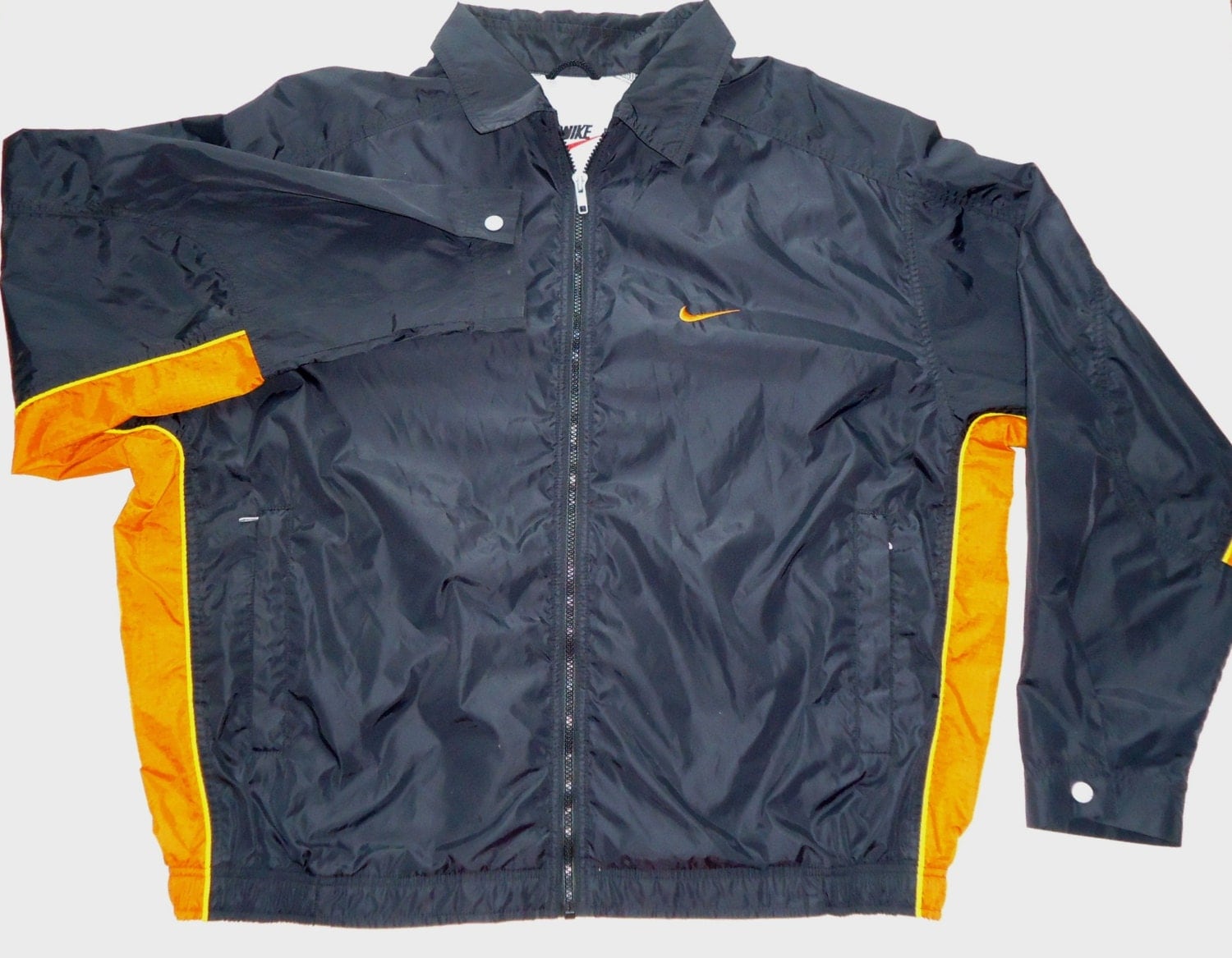 Vintage Nike Windbreaker Orange and Black by theVintageSummer