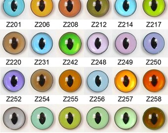 10 Pair 20mm Article Z Plastic Safety Eyes Mixed Colours Oval Pupils ...