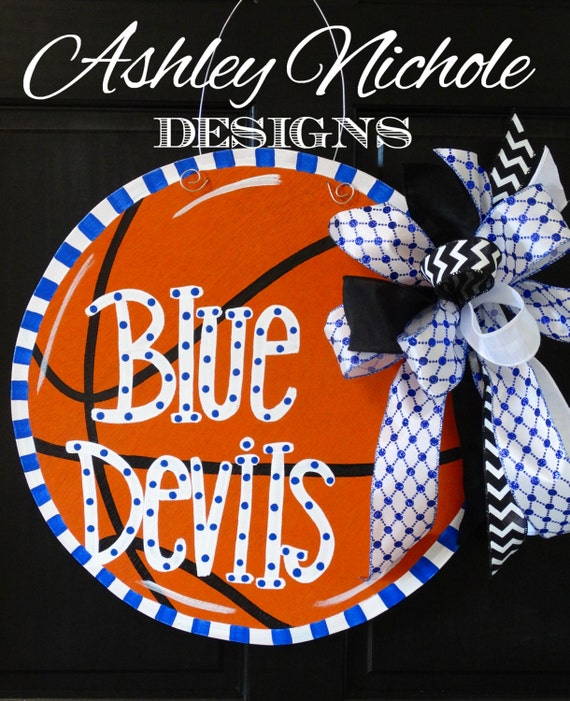 Team Basketball Door Hanger Basketball Wreath