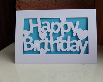 Happy Birthday Cut Out Card