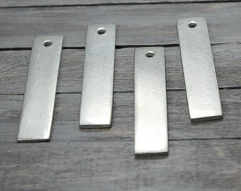Pewter Rectangle Blank, 4 Pack Rectangle Stamping Blank, Pewter Blank, Pewter Stamping Blank, Metal Stamping Metal Blank, Stamping Supply