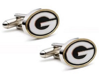 Green Bay Packers style Cufflinks Cuff Links Best man Groomsmen Wedding Gift Father's Day Graduation Dad Birthday Football