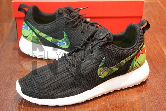 Nike Roshe Run Black Turtles Cartoon Custom Men & Women Kids