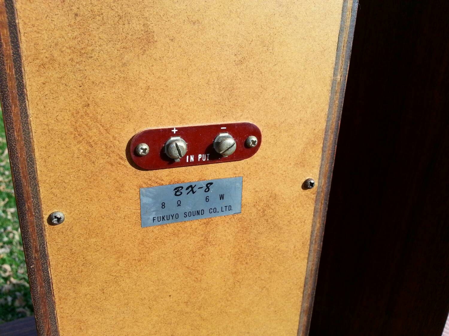 Vintage Coral BX8 speakers with beautiful wood