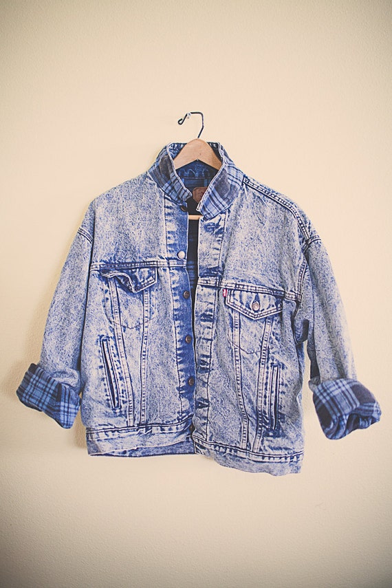 vintage levis acid wash denim jacket