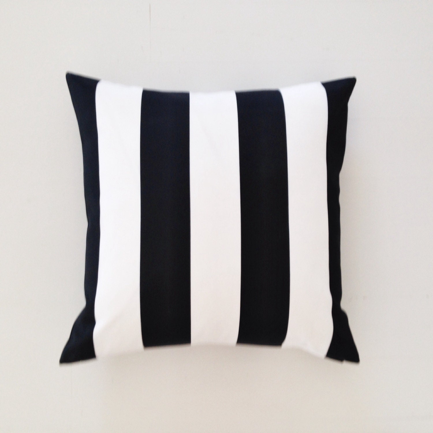 Outdoor cushion black & white stripe by VilladeLuxeBoutique