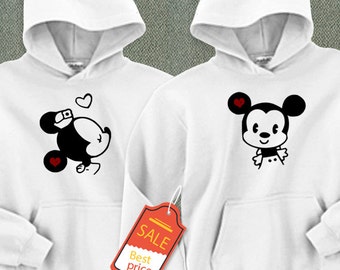 mickey mouse couple hoodies