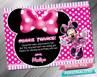Minnie Thank you card