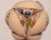 Baby Toy, Puzzle Ball, Plush Baby Ball, Gender Neutral, Jungle Safari on camo, Baby shower gift, 24" ball