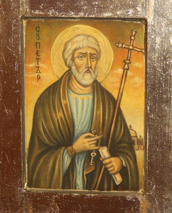 Orthodox Hand Painted Icon Saint Peter