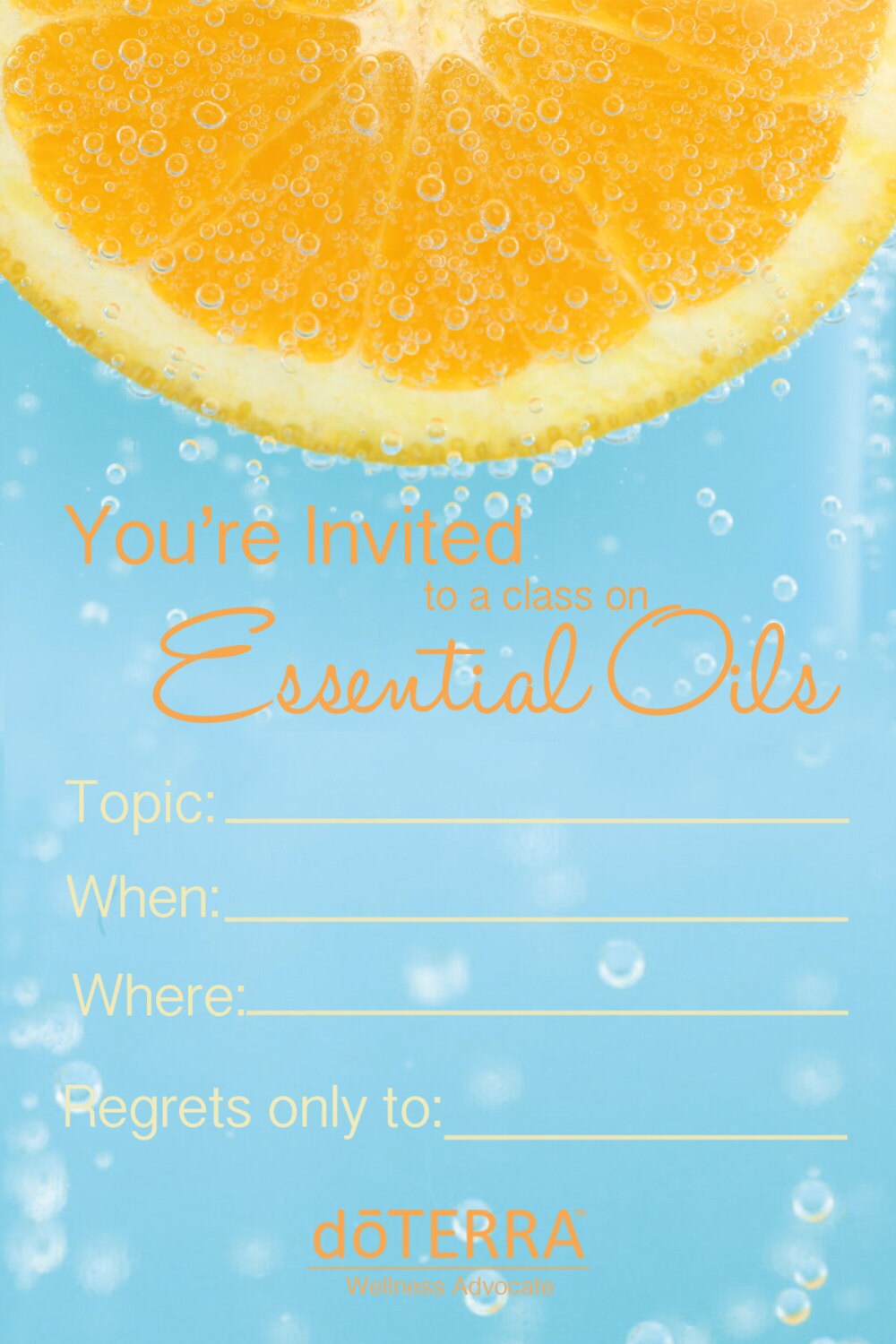 4X6 DoTERRA Class Invitation INSTANT DOWNLOAD Printable 4x6-doterra-class-invitation-instant-download-printable