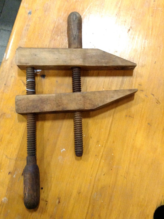 Vintage Wood Clamp Carpenter's Jaw Clamp Vintage Tool
