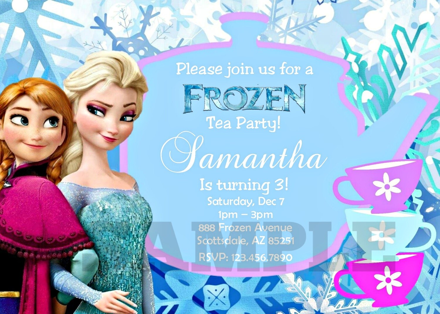 Frozen Invitation Printable Frozen Tea Party Inspired
