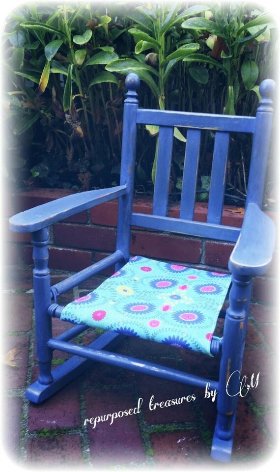 Antique Upcycled repurposed children's chair or by RepurposedbyM