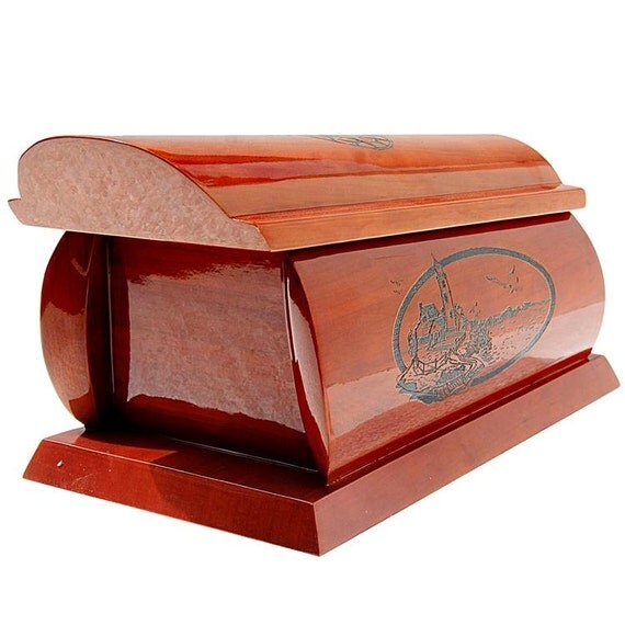 Handmade Wooden Cremation Urn Human Ashes Box by DCfuneral on Etsy