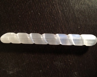 Selenite - Selenite Wand - Spiral Selenite Crystal Wand - Healing Crystal - Protection Crystal - Removes Negative Energy - White Selenite
